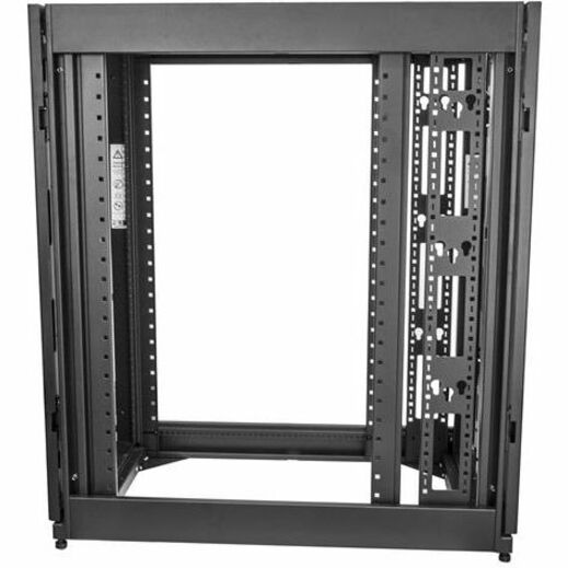 StarTech.com Armoire rack pour serveur 25U - 4 montants à profondeur réglable 7-35" Boîtier réseau/données/informatique à roulettes avec ventilation verrouillable et gestion des câbles RK2537BKM