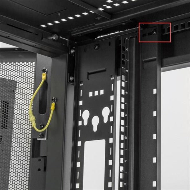 StarTech.com Armoire rack pour serveur 25U - 4 montants à profondeur réglable 7-35" Boîtier réseau/données/informatique à roulettes avec ventilation verrouillable et gestion des câbles RK2537BKM
