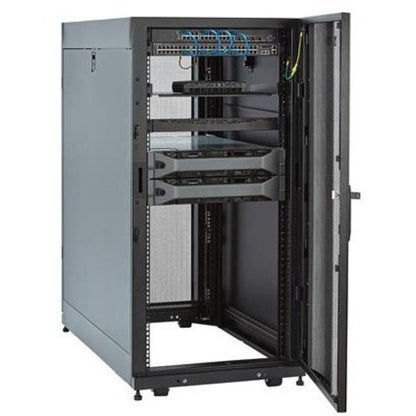 StarTech.com Armoire rack pour serveur 25U - 4 montants à profondeur réglable 7-35" Boîtier réseau/données/informatique à roulettes avec ventilation verrouillable et gestion des câbles RK2537BKM