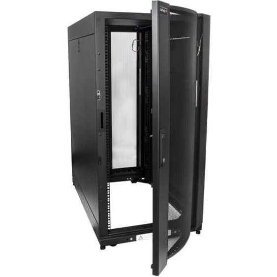 StarTech.com Armoire rack pour serveur 25U - 4 montants à profondeur réglable 7-35" Boîtier réseau/données/informatique à roulettes avec ventilation verrouillable et gestion des câbles RK2537BKM