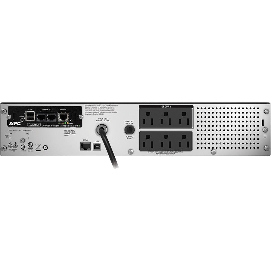Onduleur APC Smart-UPS 750VA LCD RM 120V avec carte réseau SMT750RM2UNC de Schneider Electric