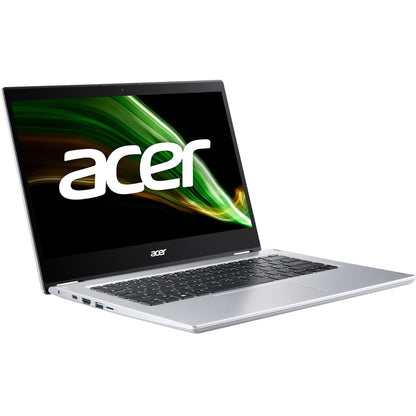 Acer Spin 1 SP114-31 SP114-31-C211 Ordinateur portable 2 en 1 à écran tactile 14" - HD - 1366 x 768 - Intel Celeron N4500 Dual-core (2 cœurs) 1,10 GHz - 4 Go de RAM - 128 Go de mémoire flash - Argent pur NX.ABWAA.004