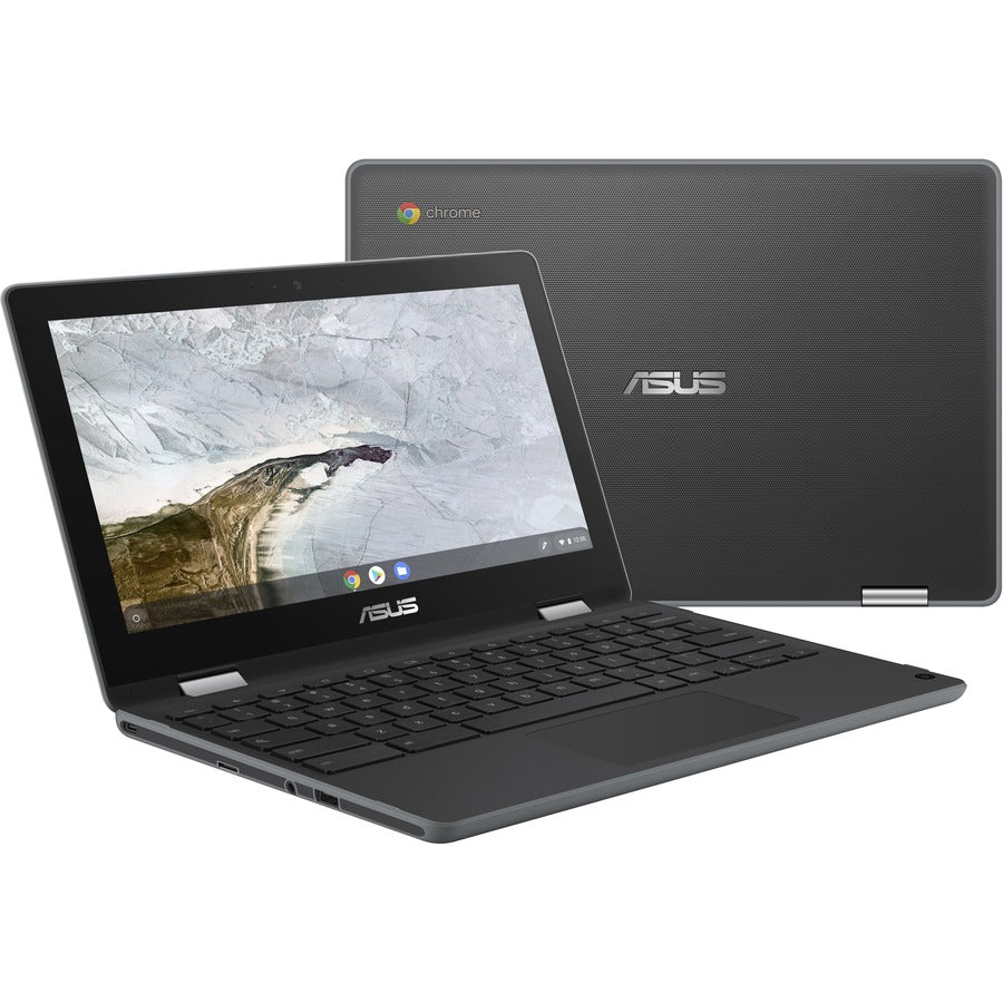 Asus Chromebook Flip C214 C214MA-C1R-CA Chromebook 2 en 1 robuste à écran tactile 11,6" - HD - 1366 x 768 - Intel Celeron N4020 Dual-core (2 Core) 1,10 GHz - 4 Go de RAM - 32 Go de mémoire flash - Gris foncé C214MA-C1R-CA
