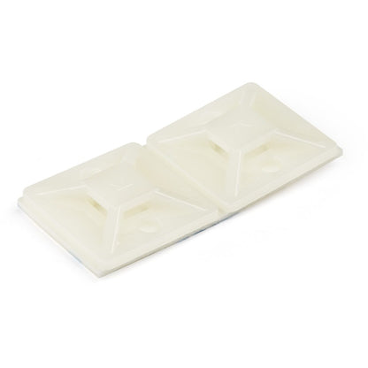 StarTech.com Lot de 100 supports de serre-câbles avec ruban adhésif pour attaches de 4,6 mm de large - Supports de serre-câbles en nylon/plastique - 94V-2 Fire &amp; UL CBMCTM2