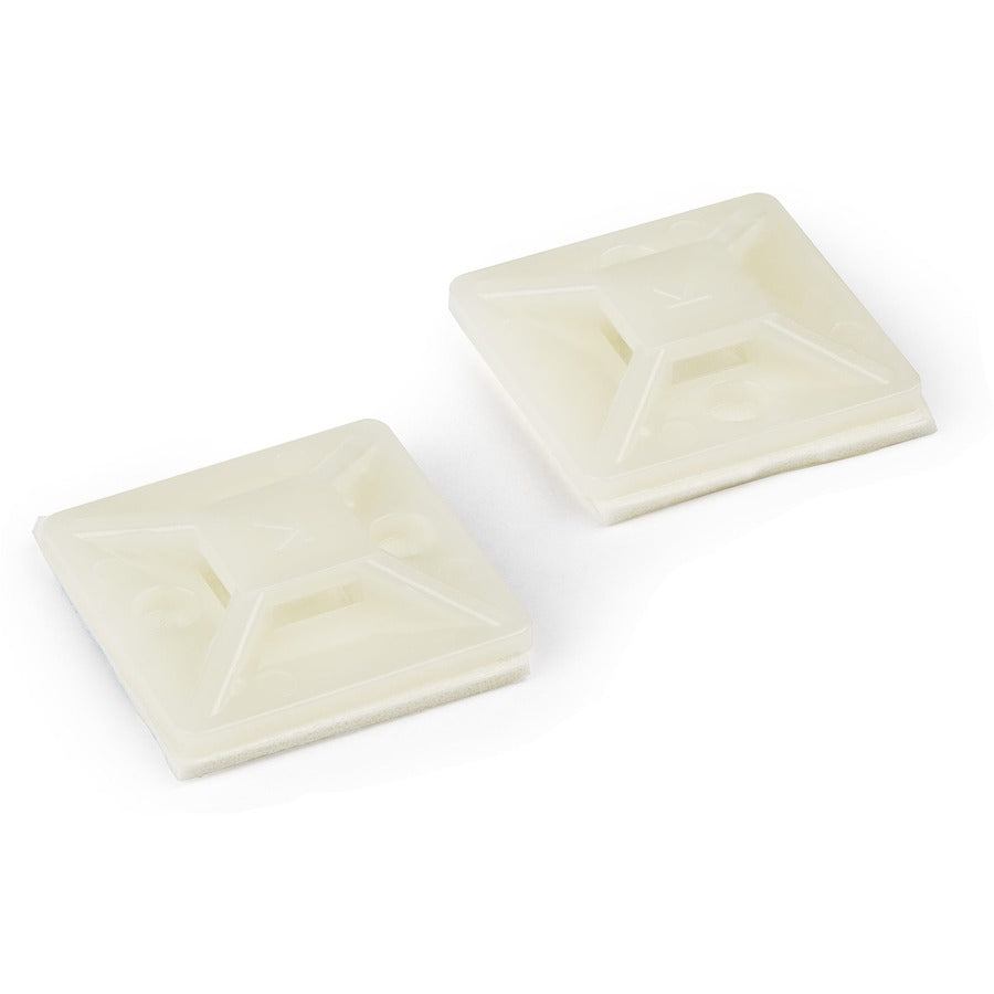 StarTech.com Lot de 100 supports de serre-câbles avec ruban adhésif pour attaches de 4,6 mm de large - Supports de serre-câbles en nylon/plastique - 94V-2 Fire &amp; UL CBMCTM2
