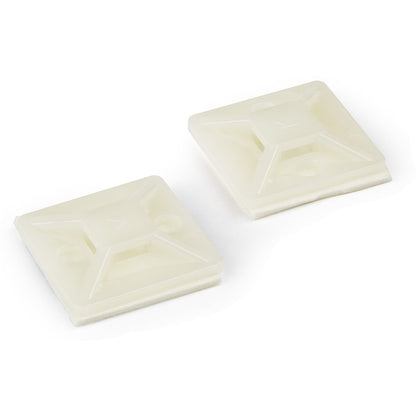 StarTech.com Lot de 100 supports de serre-câbles avec ruban adhésif pour attaches de 4,6 mm de large - Supports de serre-câbles en nylon/plastique - 94V-2 Fire &amp; UL CBMCTM2