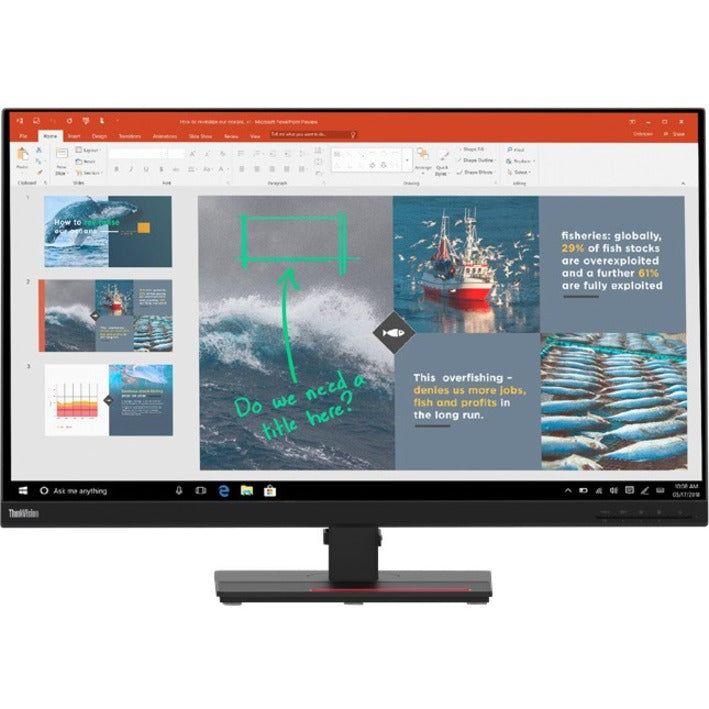 Lenovo ThinkVision P32P-20 31.5" 4K UHD WLED LCD Monitor - 16:9 - Raven Black 62A2GAR2US