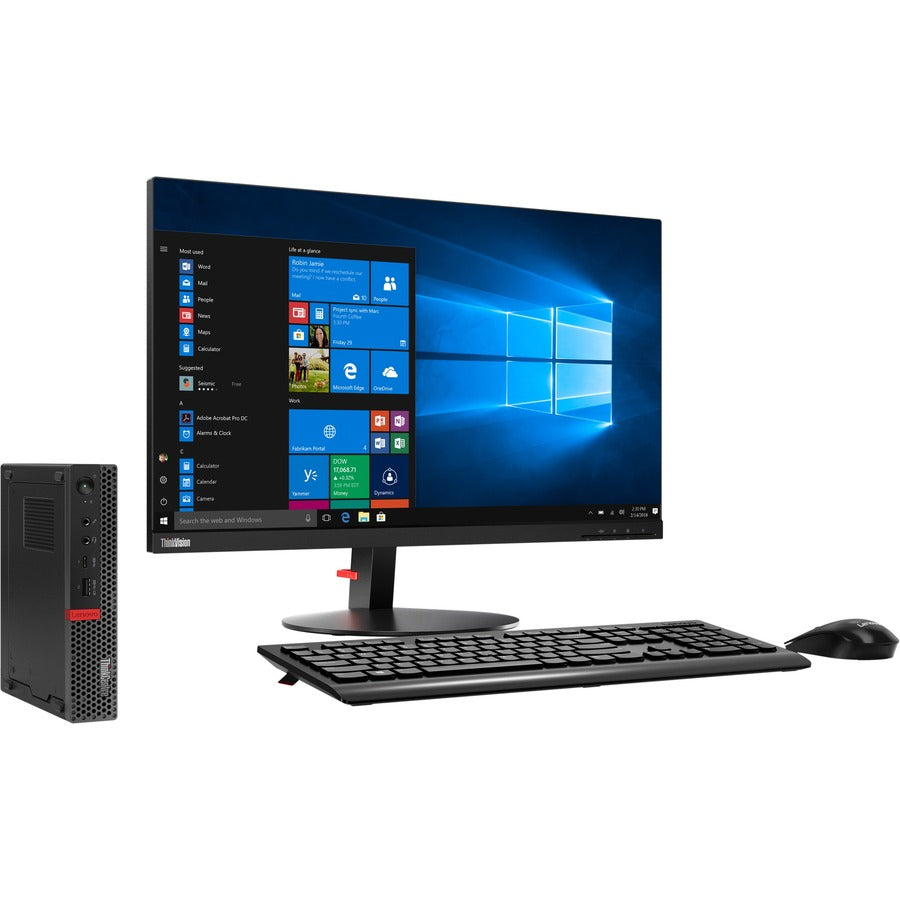 Ordinateur de bureau Lenovo ThinkCentre M920q 10RS004VCA - Intel Core i7 8e génération i7-8700T Hexa-core (6 cœurs) 2,40 GHz - 8 Go de RAM DDR4 SDRAM - 512 Go SSD M.2 PCI Express NVMe 3.0 x4 - Minuscule - Noir 10RS004VCA