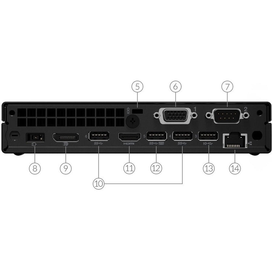 Ordinateur de bureau Lenovo ThinkCentre M70q Gen 2 11MY000UUS - Intel Core i7 11e génération i7-11700T Octa-core (8 cœurs) 1,40 GHz - 16 Go RAM DDR4 SDRAM - 256 Go SSD M.2 PCI Express NVMe - Minuscule - Noir 11MY000UUS