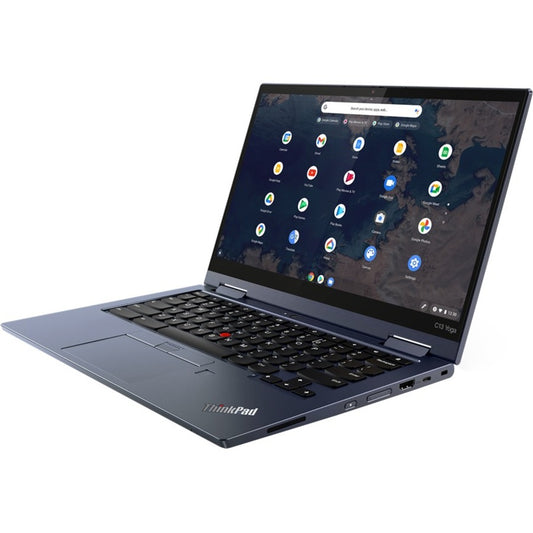 Lenovo ThinkPad C13 Yoga Gen 1 20UX001XUS Chromebook convertible 2 en 1 à écran tactile 13,3" - Full HD - 1920 x 1080 - AMD Ryzen 5 3500C Quad-core (4 Core) 2,10 GHz - 8 Go de RAM totale - 128 Go de SSD - Bleu abysse 20UX001XUS