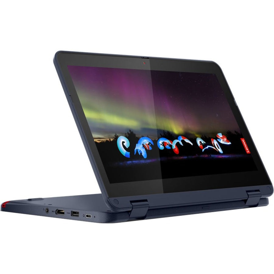 Ordinateur portable convertible 2 en 1 Lenovo 300w Gen 3 82J1000HUS 11,6" à écran tactile - HD - 1366 x 768 - AMD 3015e Dual-core (2 cœurs) 1,20 GHz - 4 Go de RAM totale - 64 Go de mémoire flash - Bleu abysse 82J1000HUS