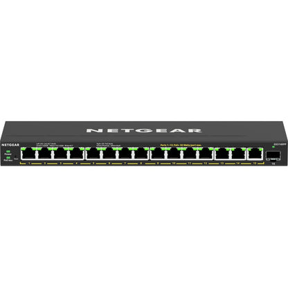 Commutateur Gigabit Ethernet Plus PoE+ haute puissance 16 ports Netgear (231 W) avec 1 port SFP GS316EPP-100NAS