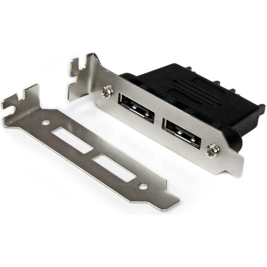 StarTech.com Adaptateur de plaque SATA vers eSATA à 2 ports à profil bas - F/M ESATAPLT2LPM