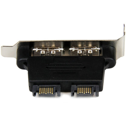 StarTech.com Adaptateur de plaque SATA vers eSATA à 2 ports à profil bas - F/M ESATAPLT2LPM