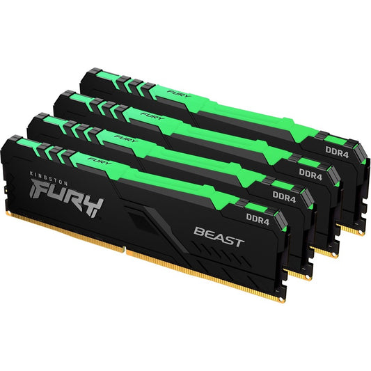 Kit de mémoire Kingston FURY Beast 32 Go (4 x 8 Go) DDR4 SDRAM KF432C16BBAK4/32