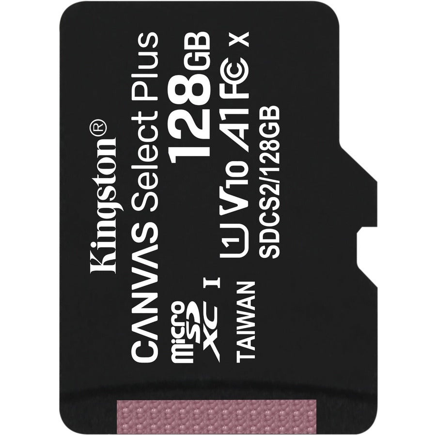 Carte microSDXC Kingston Canvas Select Plus 128 Go Classe 10/UHS-I (U1) - 1 paquet SDCS2/128GBSP