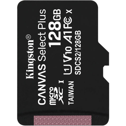 Carte microSDXC Kingston Canvas Select Plus 128 Go Classe 10/UHS-I (U1) - 1 paquet SDCS2/128GBSP