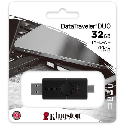Clé USB Kingston DataTraveler Duo avec connecteur USB-A et USB-C DTDE/32 Go