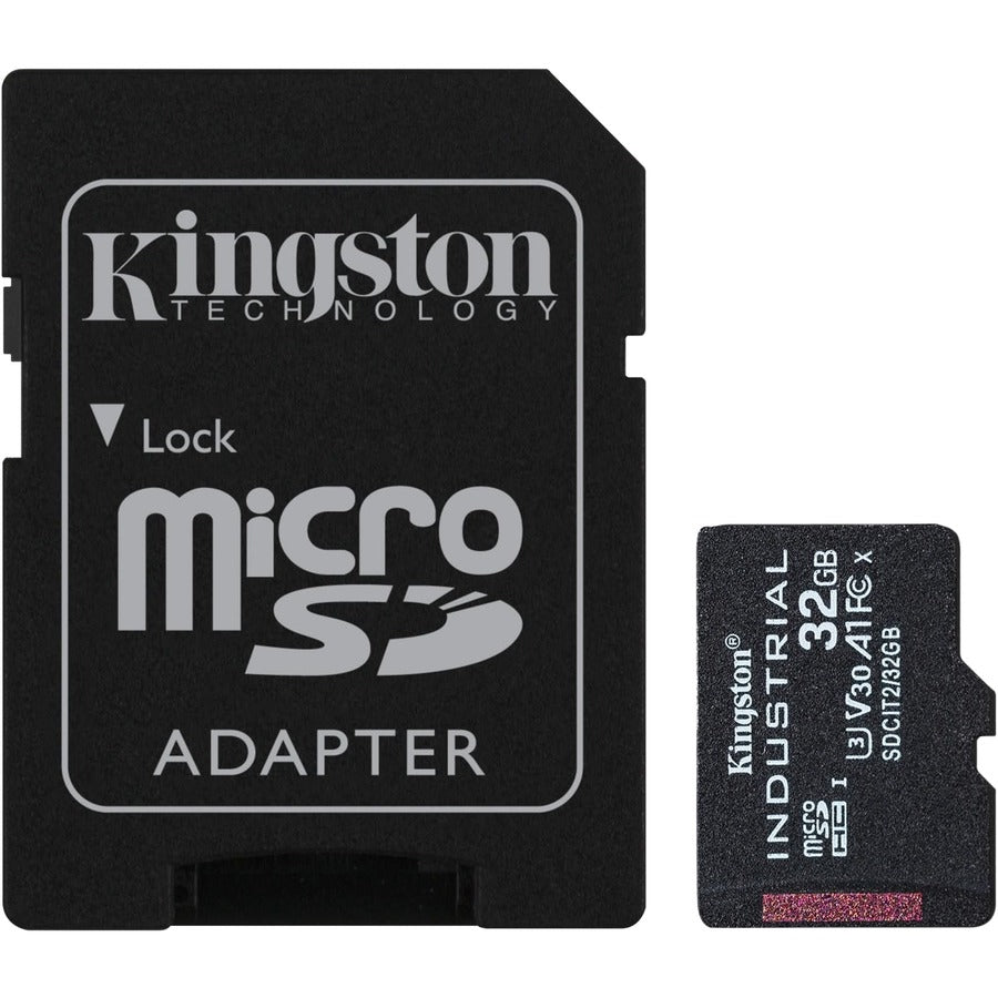 Carte microSDHC SDCIT2/32 Go Kingston Industrial Classe 10/UHS-I (U3) V30 32 Go