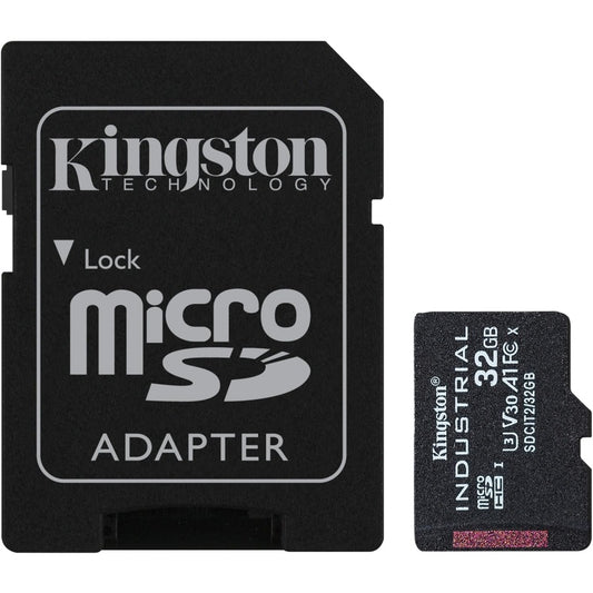 Carte microSDHC SDCIT2/32 Go Kingston Industrial Classe 10/UHS-I (U3) V30 32 Go