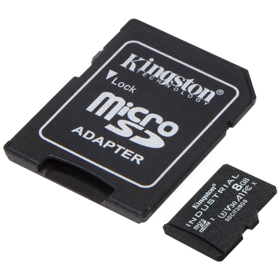 Carte microSDHC SDCIT2/8 Go Kingston Industrial Classe 10/UHS-I (U3) V30