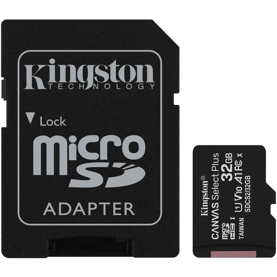 Carte microSDHC Kingston Canvas Select Plus 32 Go Classe 10/UHS-I (U1) - 1 pack SDCS2/32 Go