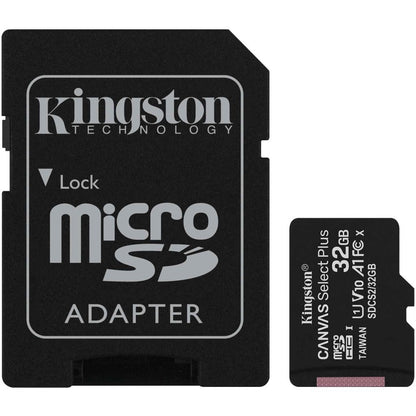 Carte microSDHC Kingston Canvas Select Plus 32 Go Classe 10/UHS-I (U1) - 1 pack SDCS2/32 Go