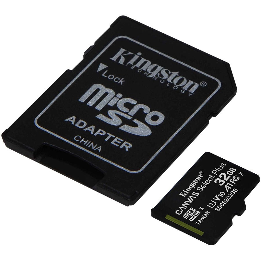 Carte microSDHC Kingston Canvas Select Plus 32 Go Classe 10/UHS-I (U1) - 1 pack SDCS2/32 Go