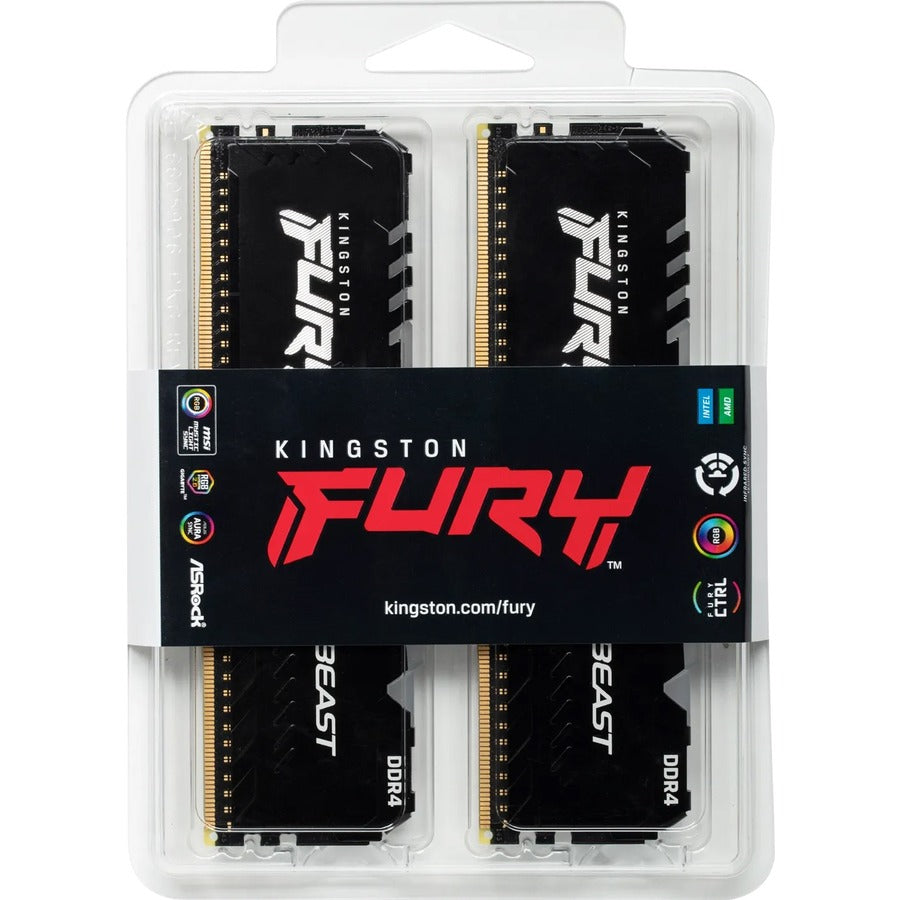 Kit de mémoire Kingston FURY Beast 64 Go (2 x 32 Go) DDR4 SDRAM KF432C16BBAK2/64