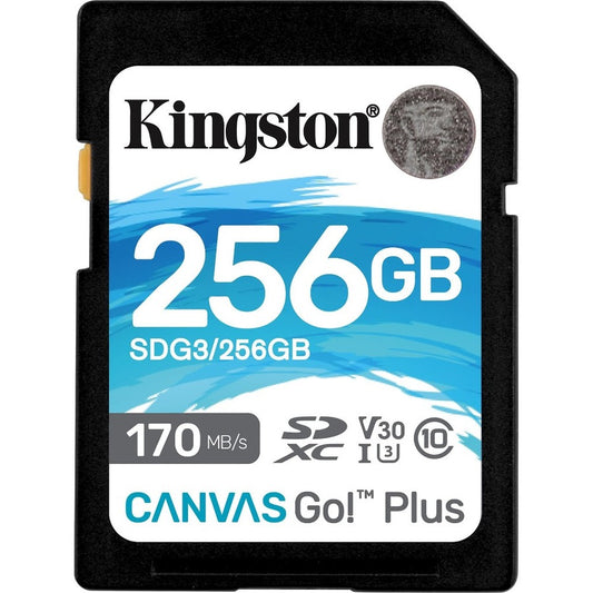 Kingston Canvas Go! Plus 256 Go Classe 10/UHS-I (U3) SDXC - 1 Pack SDG3/256 Go