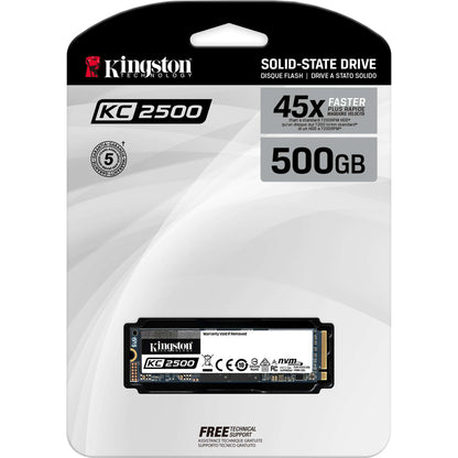 Kingston KC2500 500 GB Solid State Drive - M.2 2280 Internal - PCI Express NVMe (PCI Express NVMe 3.0 x4) SKC2500M8/500G