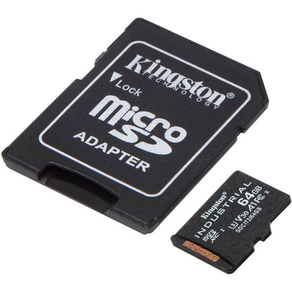 Carte microSDXC Kingston Industrial 64 Go Classe 10/UHS-I (U3) V30 SDCIT2/64 Go