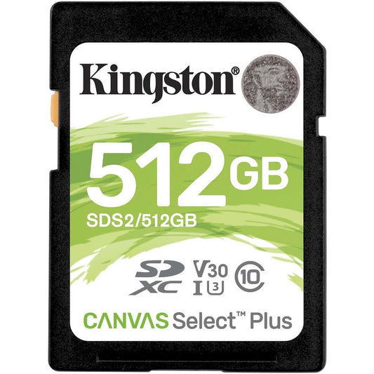 Kingston Canvas Select Plus 512 Go Classe 10/UHS-I (U3) SDXC - 1 pack SDS2/512 Go