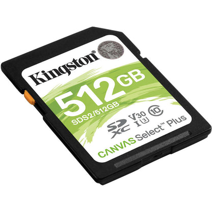 Kingston Canvas Select Plus 512 GB Class 10/UHS-I (U3) SDXC - 1 Pack SDS2/512GB