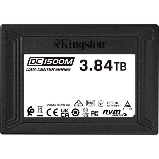 Disque SSD Kingston DC1500M 3,84 To - 2,5" interne - U.2 (PCI Express NVMe 3.0 x4) - Utilisation mixte SEDC1500M/3840G