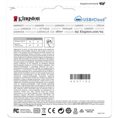 Kingston DataTraveler Locker+ G3 128GB USB 3.0 Type A Flash Drive DTLPG3/128GB