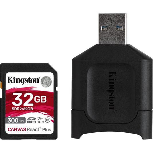 Kingston Canvas React Plus 32 Go Classe 10/UHS-II (U3) SDHC MLPR2/32 Go