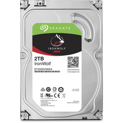 Disque dur Seagate IronWolf ST2000VN004 2 To - 3,5" interne - SATA (SATA/600) - Méthode d'enregistrement magnétique conventionnel (CMR) ST2000VN004
