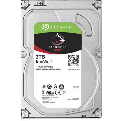 Seagate IronWolf ST3000VN007 3 TB Hard Drive - 3.5" Internal - SATA (SATA/600) - Conventional Magnetic Recording (CMR) Method ST3000VN007