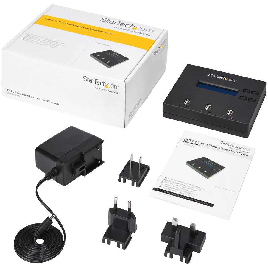 StarTech.com Duplicateur et effaceur USB autonome 1:2 - Cloneur de clé USB - Copieur de clé USB 2.0 / Effaceur de pouce (USBDUP12) USBDUP12