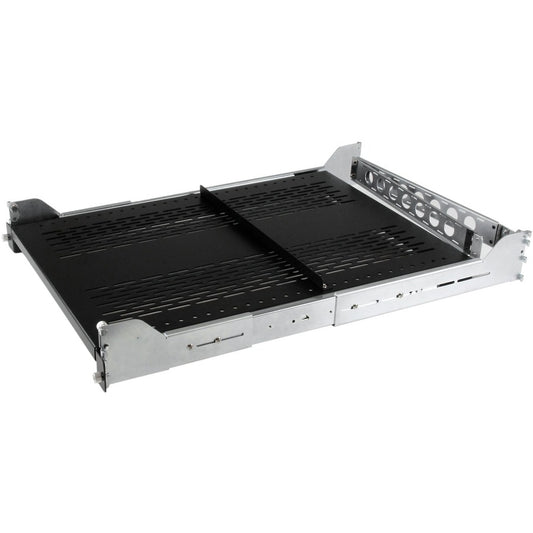 StarTech.com Étagère de rack coulissante ventilée 2U avec bras de gestion des câbles et profondeur de montage réglable - 56,7 kg UNISLDSHF19M