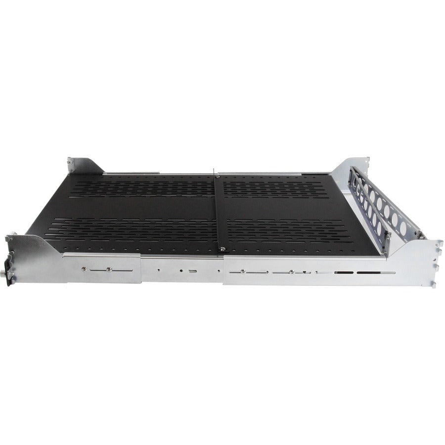 StarTech.com Étagère de rack coulissante ventilée 2U avec bras de gestion des câbles et profondeur de montage réglable - 56,7 kg UNISLDSHF19M