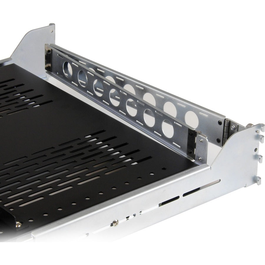 StarTech.com Étagère de rack coulissante ventilée 2U avec bras de gestion des câbles et profondeur de montage réglable - 56,7 kg UNISLDSHF19M