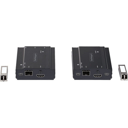 StarTech.com Extendeur KVM HDMI 4K sur fibre optique, vidéo HDMI et USB sur fibre optique, jusqu'à 300 m (multimode), modules SFP+ 10G MMF SV565FXHD4KU