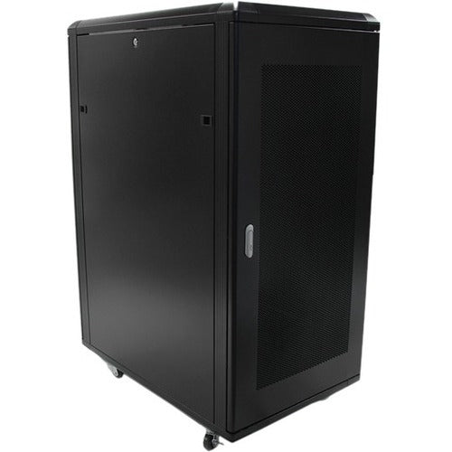 StarTech.com Armoire rack AV 25U - 36 pouces - Armoire portable pour serveur/équipement informatique - Rack de données autonome avec roulettes (RK2536BKF) RK2536BKF