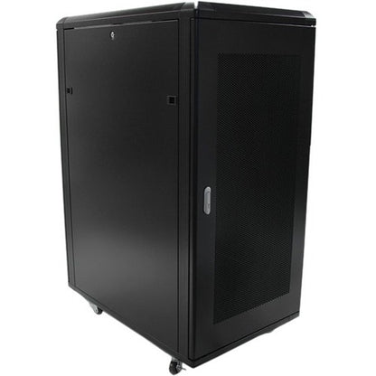 StarTech.com Armoire rack AV 25U - 36 pouces - Armoire portable pour serveur/équipement informatique - Rack de données autonome avec roulettes (RK2536BKF) RK2536BKF