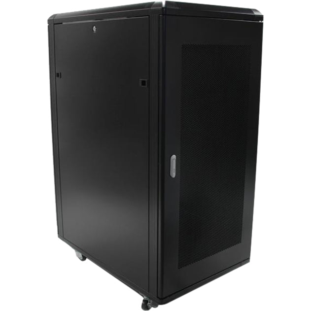 StarTech.com Armoire rack AV 25U - 36 pouces - Armoire portable pour serveur/équipement informatique - Rack de données autonome avec roulettes (RK2536BKF) RK2536BKF