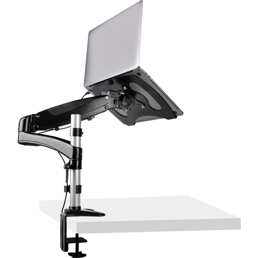 StarTech.com Support de bureau pour ordinateur portable, bras articulé à mouvement complet/support pour ordinateur portable ou écran 34 pouces, plateau pour ordinateur portable à montage VESA, réglable ARMUNONB1