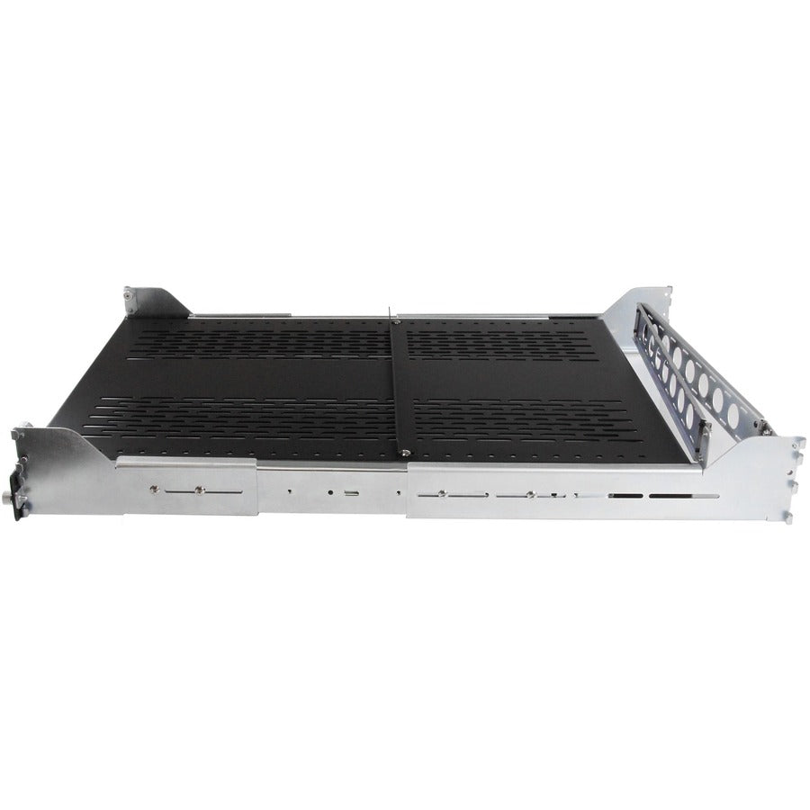 StarTech.com Étagère de rack coulissante ventilée 2U avec bras de gestion des câbles et profondeur de montage réglable - 90,7 kg UNISLDSHF19H