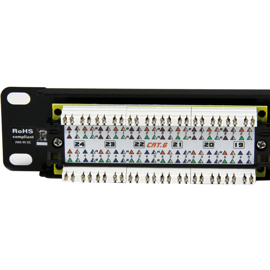 Panneau de brassage StarTech.com 24 ports 1U pour montage en rack Cat 6 110 - 45 degrés C6PANL4524